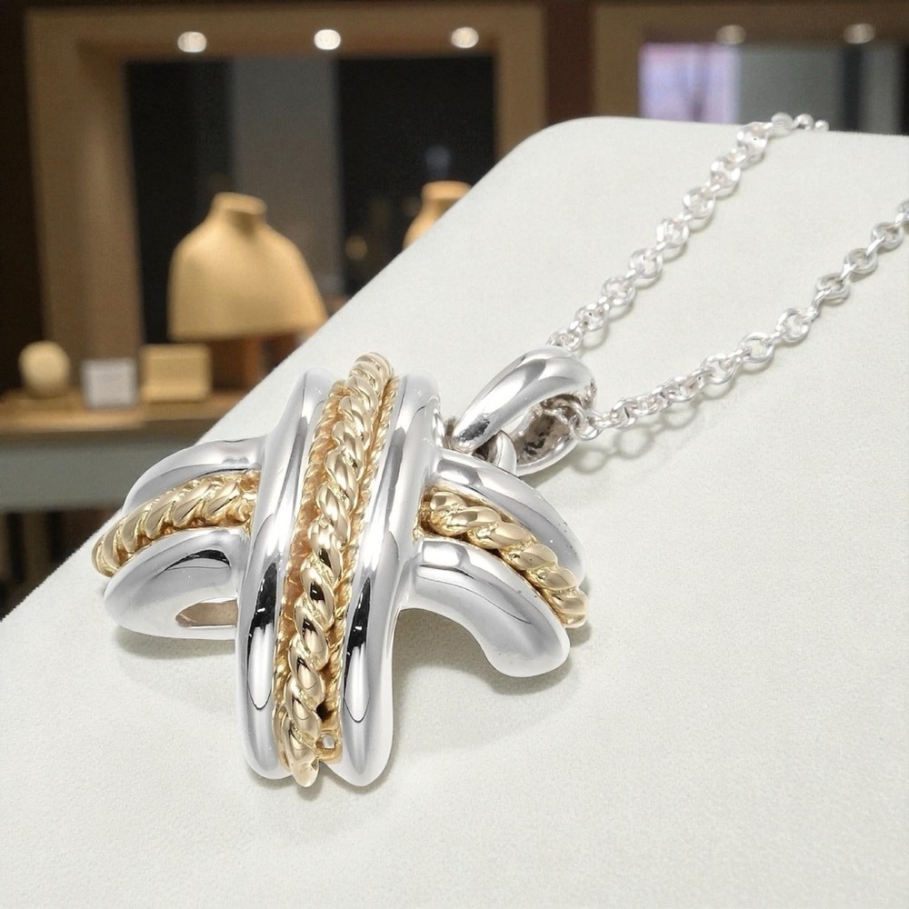Tiffany & Co. 18k Gold  and Silver Necklace
